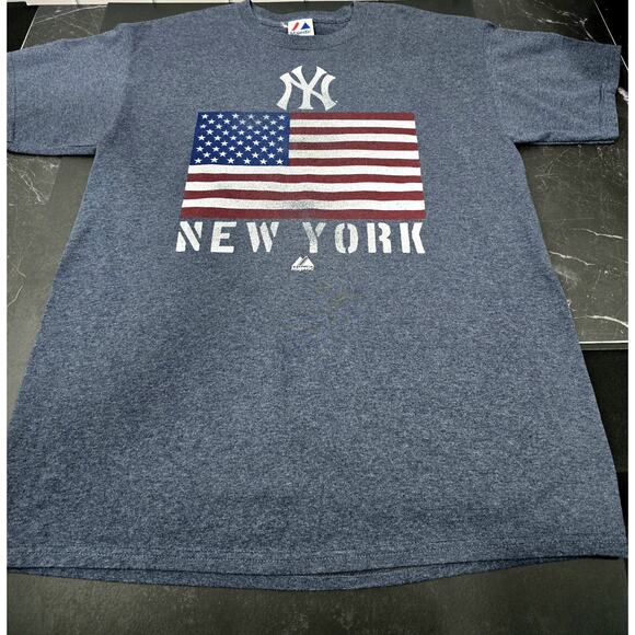 VTG Majestic New York Yankees #13 Rodriguez American Flag USA - Adult Large - Picture 1 of 5